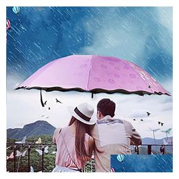 Umbrellas Fl Matic Rain Women Men 3 Folding Light And Durable Strong Kids Rainy Sunny Umbrella 6 Colors By Sea Zc1249 Drop Delivery Ho Dhnlz