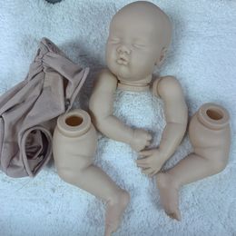 Dolls 20inch Reborn Doll Kit Cute Sleeping Baby ASHIA Lifelike Baby Doll Soft VInyl Unfinished Unpainted Doll Parts with Cloth Body 230829