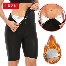 Waist Tummy Shaper CXZD Body Shaper Pants Sauna Shapers Sweat Sauna Effect Slimming Pants Fitness Shapewear Workout Gym Leggings Fitness Pants 230828