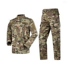 Men's Tracksuits Outdoor Mountaineering Camouflage Long-sleeved Military Training Suit Tactical