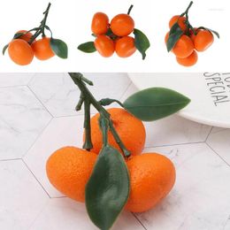 Party Decoration 1Pcs Lifelike Artificial Oranges Fruit 3-6 Heads Fake Foam Kitchen Restaurant Display Decor Imitation Food Props