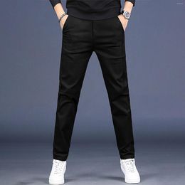 Men's Pants Baggy Trousers Men Streetwear Trendy Mens Autumn Straight Leg Long Solid Color Classic Fit Casual With Pocket