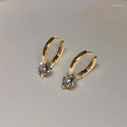 Dangle Earrings 2023 French Vintage Round Zircon For Women In South Korea Simple And Elegant Style Sweet Nobby Cool