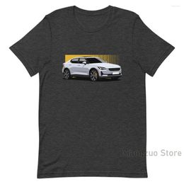 Men's T Shirts Polestar 2 T-Shirt Cotton Casual Men Shirt Women's Tee Tops