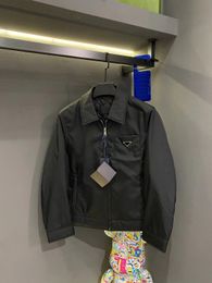 2023 autunno inverno giacche da uomo giacca di marca di lusso con cerniera antivento in cotone nero con cerniera antivento