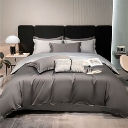 Bedding sets heart fourpiece Brushed Washed Cotton Green Bed Set Flat Sheet Pillowcase Quilt Cover Linen Flower Duvet Covers 230828