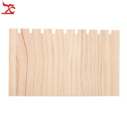 Display Unpainted Solid Wood Board Jewelry Holder Pendant Necklace Display Stand Organizer Rack 25x10x14.5cm