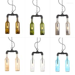 Pendant Lamps Led Fixtures Residential Retro Light Diamond Iron Cage Modern Glass Chandelier Lighting