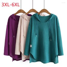 Women's Sweaters 2023 Ladies Spring Autumn Plus Size Tops For Women Large Long Sleeve O-neck Green Bottoming Shirt 3XL 4XL 5XL 6XL