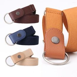 Belts PU Buckle-free Invisible Belt Fashion Black Khaki Coffee Stretch Ladies Dress Cummerbund Leather Waistband All-match