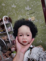 Dolls FBBD Customized 32inch Limited Supply Reborn Baby Meili With Hand-Rooted Curly Short Hair Boy Version DIY Part Christmas Gift 230829