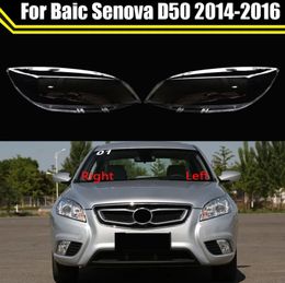 Head Lamp Light Case For Baic Senova D50 2014-2016 Car Headlight Lens Cover Lampshade Glass Lampcover Caps Headlamp Shell