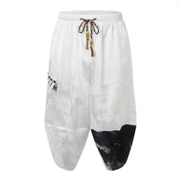 Men's Pants Casual Sport Men Fashion Bloomers Retro Radish Mens Summer Clothes Print Loose Harem Trousers Drawstring