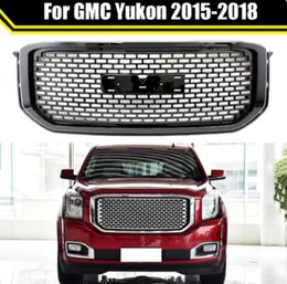 Front Hood Trim Mesh Cover Bumper Grill Upper Racing Grills Radiator Grille For GMC Yukon 2015-2018 Car Modification Parts