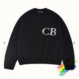 Mens Sweaters Oversized Cole Buxton Sweater Men Women 1 Quality Black Grey Sweatshirts Knit Jacquard 230829