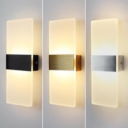 Wall Lamps Modern LED Lights Mini Acrylic Sconce Simple Bedroom Bedside Living Room Lamp Staircase El Decor Lighting Fixtures