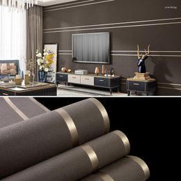 Wallpapers 3d Wallpaper Modern Simple Striped Pattern Living Room Tv Background Home Decor Deerskin Texture Non Self Adhesive Wall Sticker