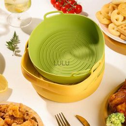Air Fryers Oven Baking Tray AirFryer Silicone Basket Silicone Mould Pizza Mat Round Replacement Grill Pan Air Fryer Accessories HKD230828