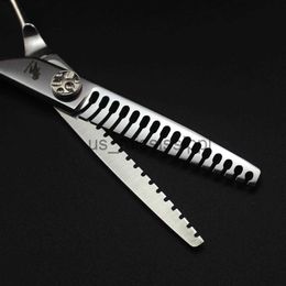 Scissors Shears 60" Hairdressing Scissors Fishbone double side Teeth 440C Haircut Barber Makas Thinning Shears professional Hair Scissors x0829