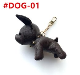 2023 Leather Keychain Designer Key Chain Buckle Lovers Car Handmate Keychains Men Women Bag Puppy Pendant Accessories