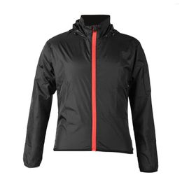 Racing Jackets Cycling Jacket Black Light Breathable Waterproof Windproof Quick Dry Long Sleeve Hooded Outdoor Sports Running