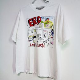 T-shirt con stampa vintage Hip Hop High Street bianca nera Uomo Donna 1 T-shirt oversize di qualità