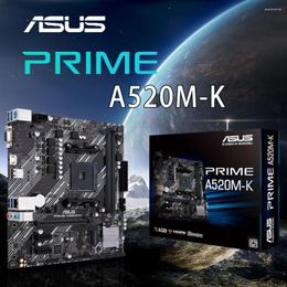 Motherboards AMD PRIME A520M-K Socket AM4 Motherboard DDR4 64GB PCI-E 3.0 M.2 Desktop Mainboard Ryzen CPU Overlocking 5000