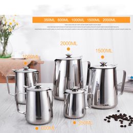 Water Bottles Stainless Steel Pull Flower Cup Cool Kettle with Lid Measuring Coffee Milk Tea Pot Cold Large Capacity Heatresistant 230829