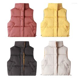 Down Coat For 2-8 Years Kid Vests Autumn Winter Children Warm Waistcoats Boys & Girls Color Red Yellow Little Child Unisex