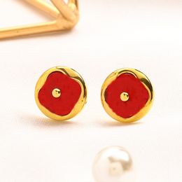 Fashion Vintage 4 Four Leaf Clover Charm Stud Earrings Back Mother-of-Pearl Silver 18K Gold Plated Agate for Women Clover Earrings Valentine Wedding Jewellery Not Fade