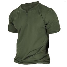 Men's T Shirts Small Shirt Summer Fashion Trend Large Outdoor Sports Breathable Zipper Short Vintage 1972 For Men Cotton