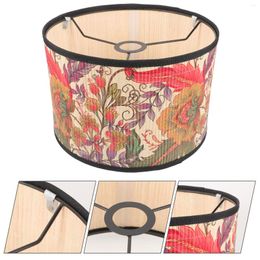 Ceiling Lights Bamboo Lampshade Flower Chandelier Replacement Printing Barrel Shades Metal Bedside Vintage Table Cover