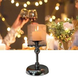 Candle Holders Pillar Holder With Glass Candlelight Removable Housewarming