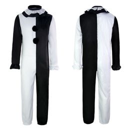 Urban Sexy Dresses Halloween Cosplay Costume Movie Art The Clown Clothes Set Horror Dress Jumpsuit Party Suit Men Black White Bodysuit 230829