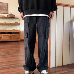 Men's Pants Male Outdoor Trousers Baggy Cargo With Pockets Casual Joggers Loose For Man Trendy Streetwear 2023