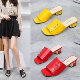 Slippers Shoes For Women Soft Leather Female Flipflop Summer Fashion Heels Slides Girls Comfortable Sandals Woman