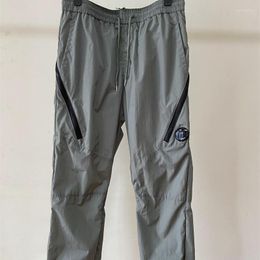 Men's Pants Casual Nylon Slim Fit Fashion Stretch Retro Khaki Wrinkle Texture Fabric Trousers