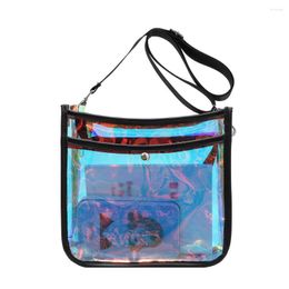 Evening Bags Women Female Clutch Illusory Colour Laser Transparent Crossbody Bag Plastic Fashion Temperament Versatile For Leisure Travel