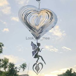 Fairy Wind Spinner Garden Wind Chimes Hanging Decorations Outdoor Wedding Kawaii House Home Room Decor Bell Valentine's Day Gift HKD230828