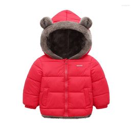 Down Coat 2023 Fashion Kids Cotton Clothing Thickened Girls Jacket Baby Winter Warm Zipper Hooded Costume Boys Outwear