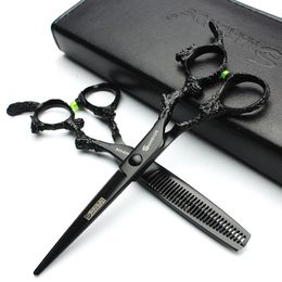 Scissors Shears Sharonds 678 Silver Black Dragon Handle Hair Salon Hairdressing High Quality 440c Steel Professional Cutting 230828