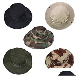 Cloches Sun Hat Panama Bucket Flap Breathable Boonie Mticam Nepalese Camouflage Hats Outdoor Fishing Wide Brim Hats1 Drop Delivery Fas Dh40O