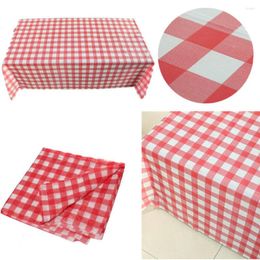 Table Cloth Red Oil Yardage Tablecloth Gingham Check One-time Wedding Party