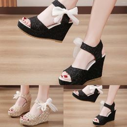 Sandals Casual Side Straps Slope Bottom Roman Shoes Fashion Women'S Summer Yoga Toe For Women