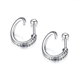 Stud Earrings Classic Octopus Tentacles For Men Stainless Steel Retro Punk Earring Hip-Hop Male Jewelry