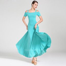 Stage Wear Flamenco Dress Women Ladies Gypsy Spanish Solid Colour Ballroom Strap Strapless Belly Dance Big Wing Vestido Costume