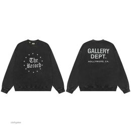 Round Letter Deptt Hoodies Fashion Gallerry Sweater Washed Old Hooded Mens Street Print Loose Hoodie Men's Women's High Neck Sweater Fashion Cd8n