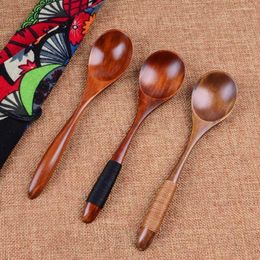 Coffee Scoops Wooden Spoon Mixing Soup Tableware Kitchen Supplies Bamboo Cooking Utensil Tool Household Drop