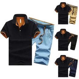 Men's Tracksuits And Prom Tux Summer Breathable Two Piece Volume T Shirt Shorts Set