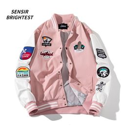 Mens Jackets Young Fashion High Quality Pilot Jacket Hip Hop Couple Spring And Autumn Embroidered Baseball Suit Color Matching Men 230829